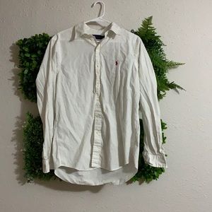Men’s medium Ralph Lauren long sleeved shirt.